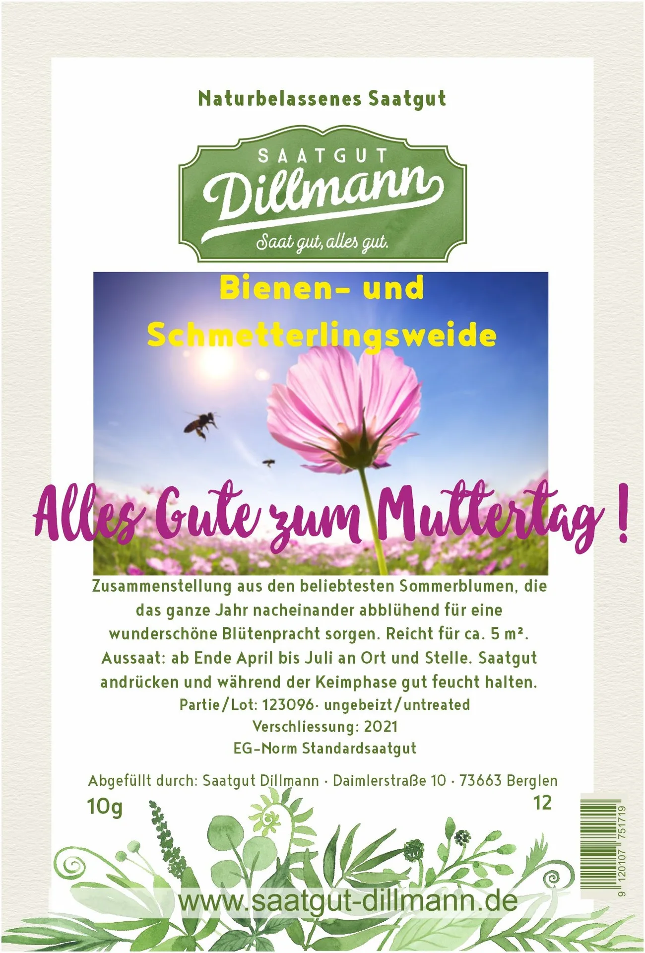 Alles Gute zum Muttertag! Blumenwiese Bienen-/Schmetterlingsweide