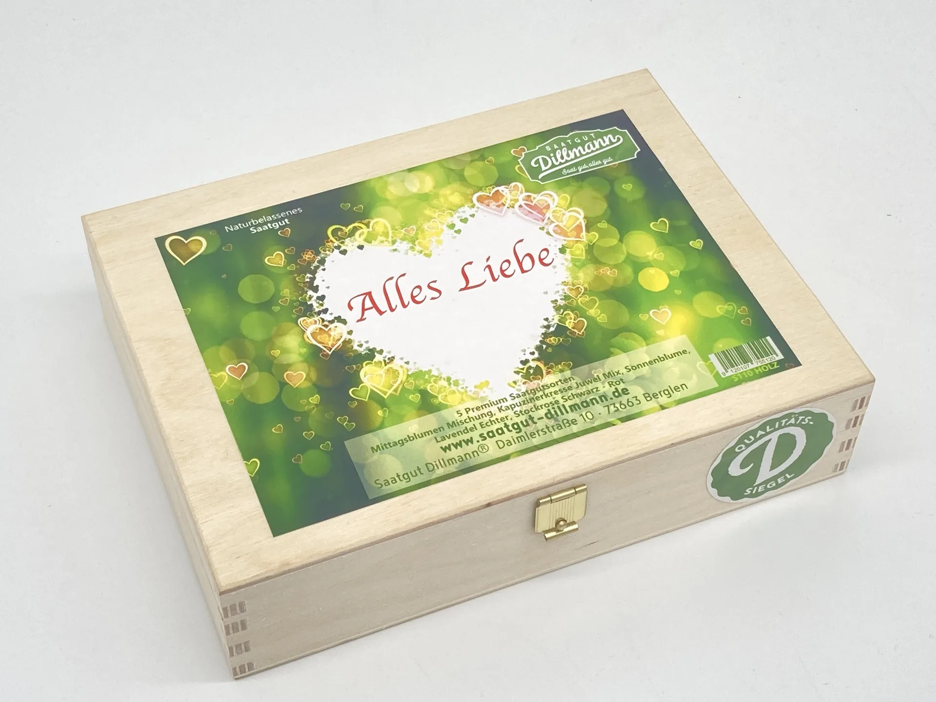 Alles Liebe Saatgut-Box S (Holzbox)