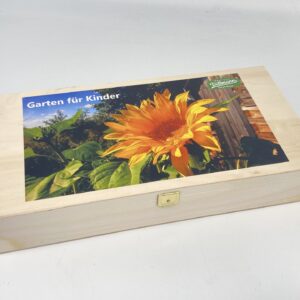Garten für Kinder Saatgut-Box L (Holzbox), ideal für den Schulgarten oder Kindergarten