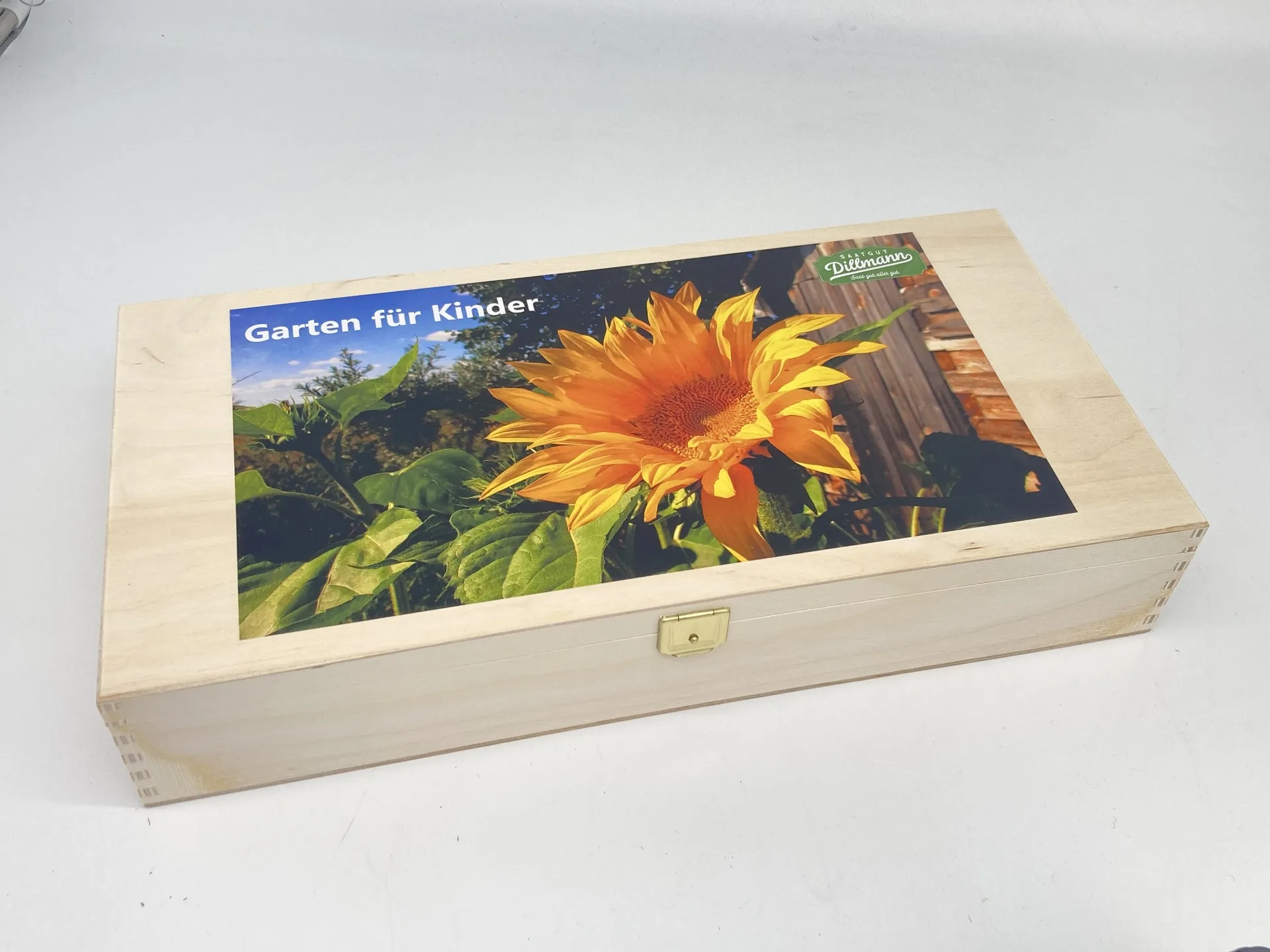 Garten für Kinder Saatgut-Box L (Holzbox), ideal für den Schulgarten oder Kindergarten