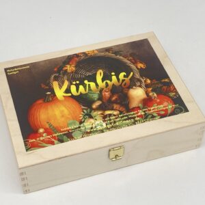 Kürbis Saatgut-Box S (Holzbox)
