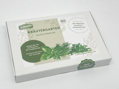 Kräutergarten Saatgut-Box XS Bio (Karton)