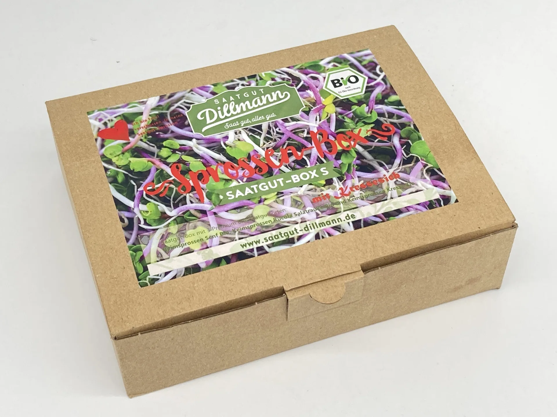 Sprossenbox S Bio mit Kressesieb (Karton)