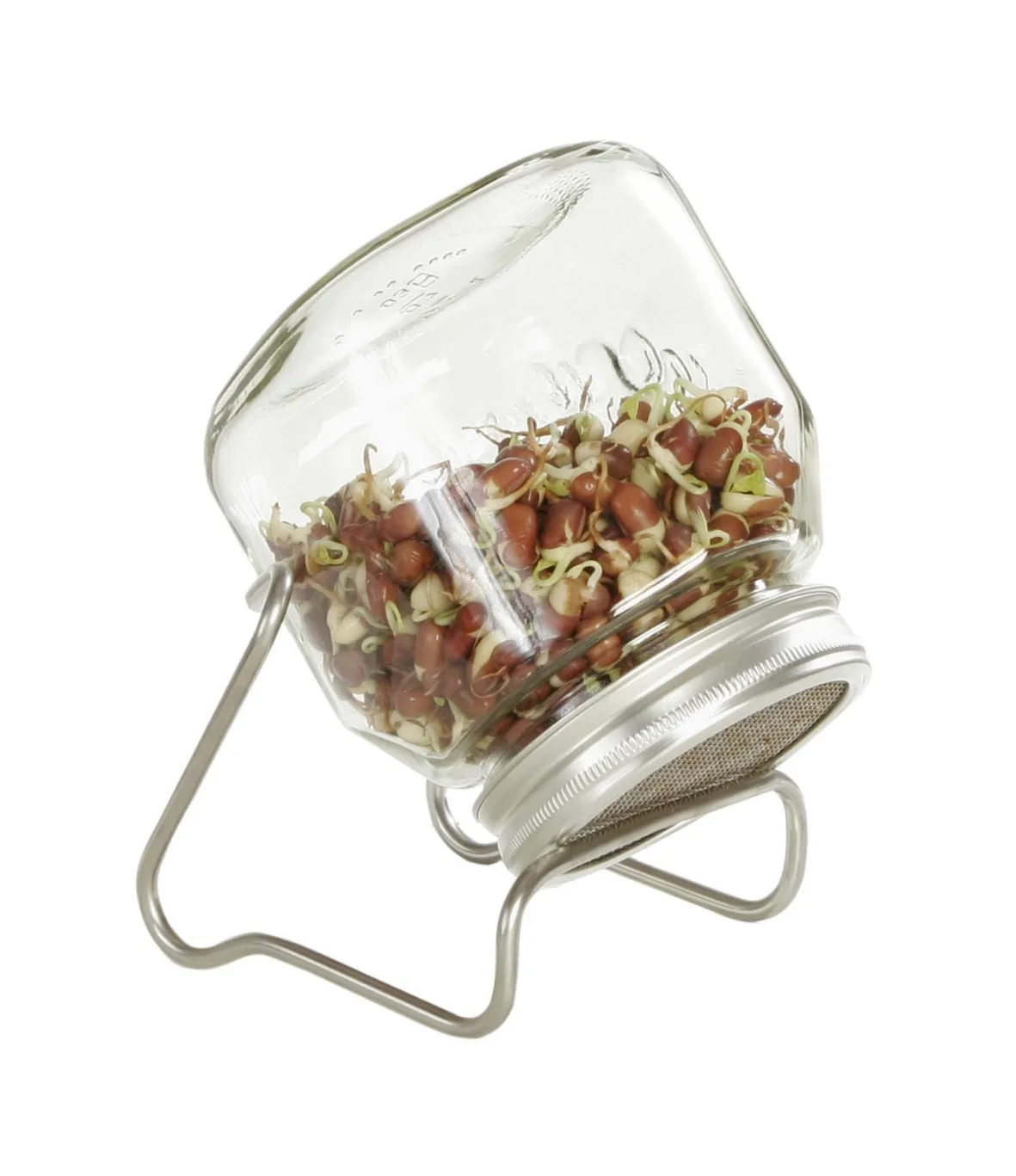 Sprossenglas 750 ml mit Edelstahlgestell