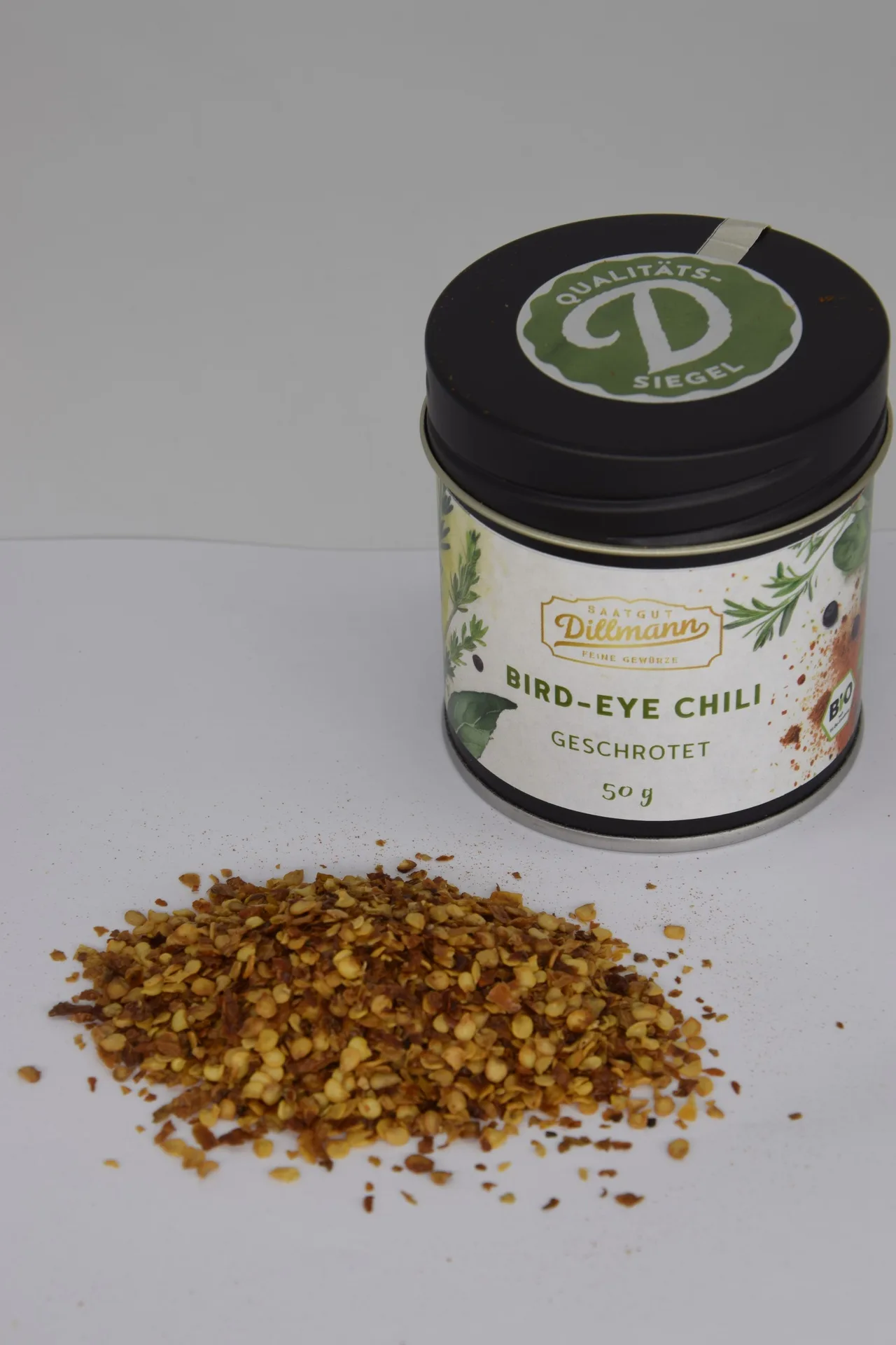 Bird-Eye Chili geschrotet Bio (Dose) – Bild 2
