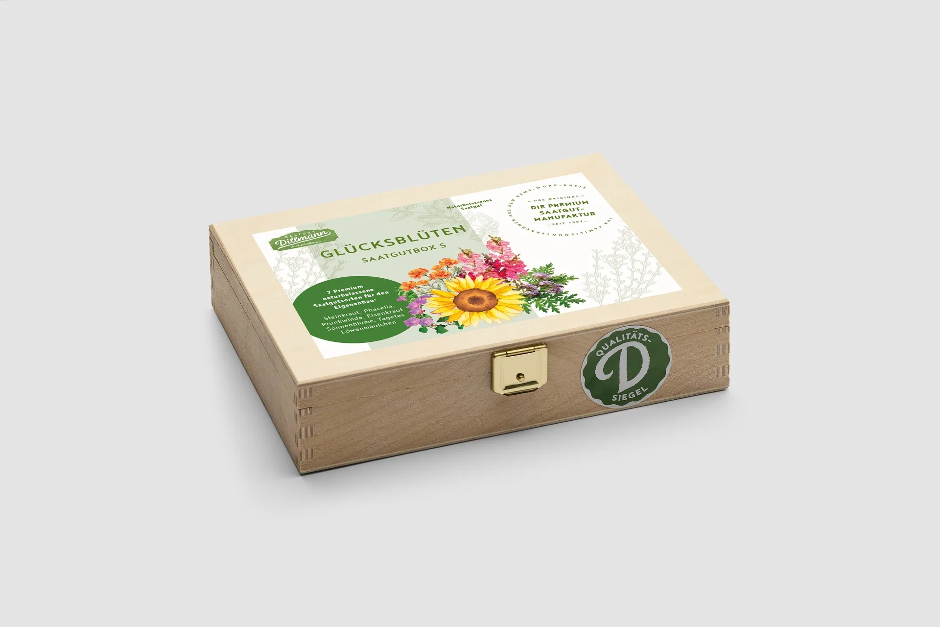 Glücksblüten Box S (Holzbox)