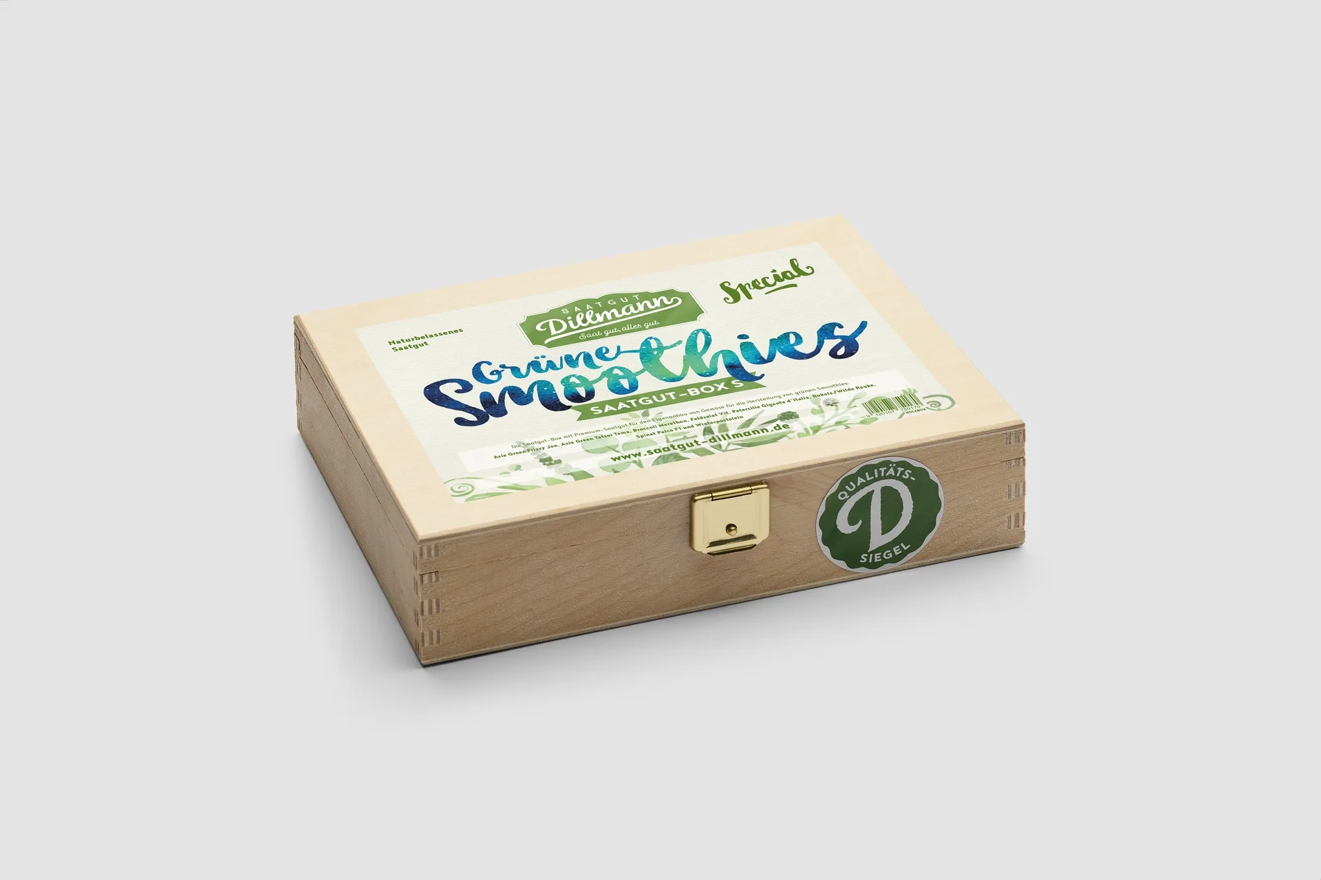 Grüne Smoothies Saatgut-Box S (Holzbox)