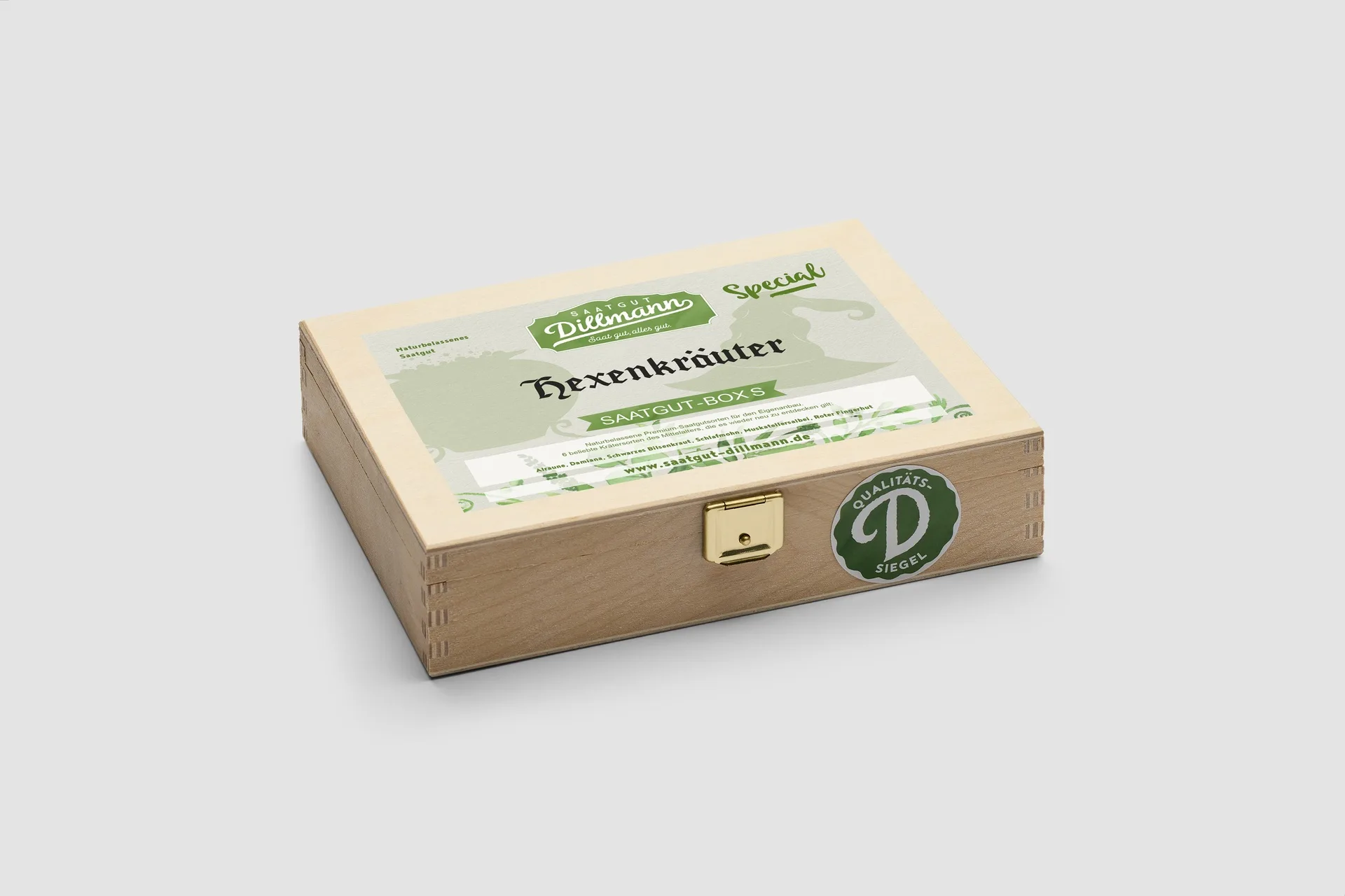 Hexenkräuter Saatgut-Box S (Holzbox)