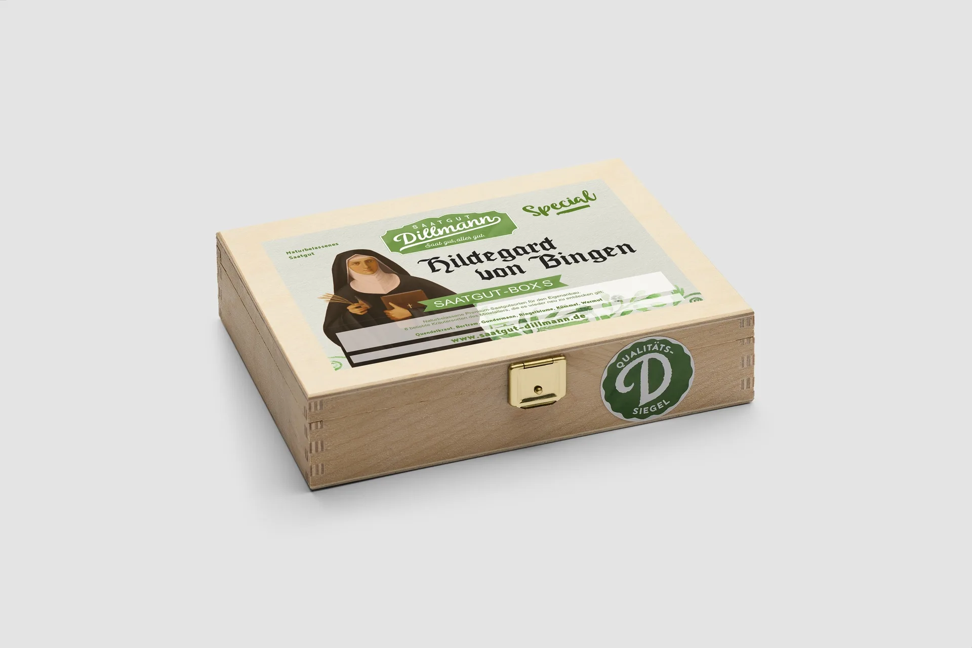 Hildegard-von-Bingen Saatgut-Box S (Holzbox)