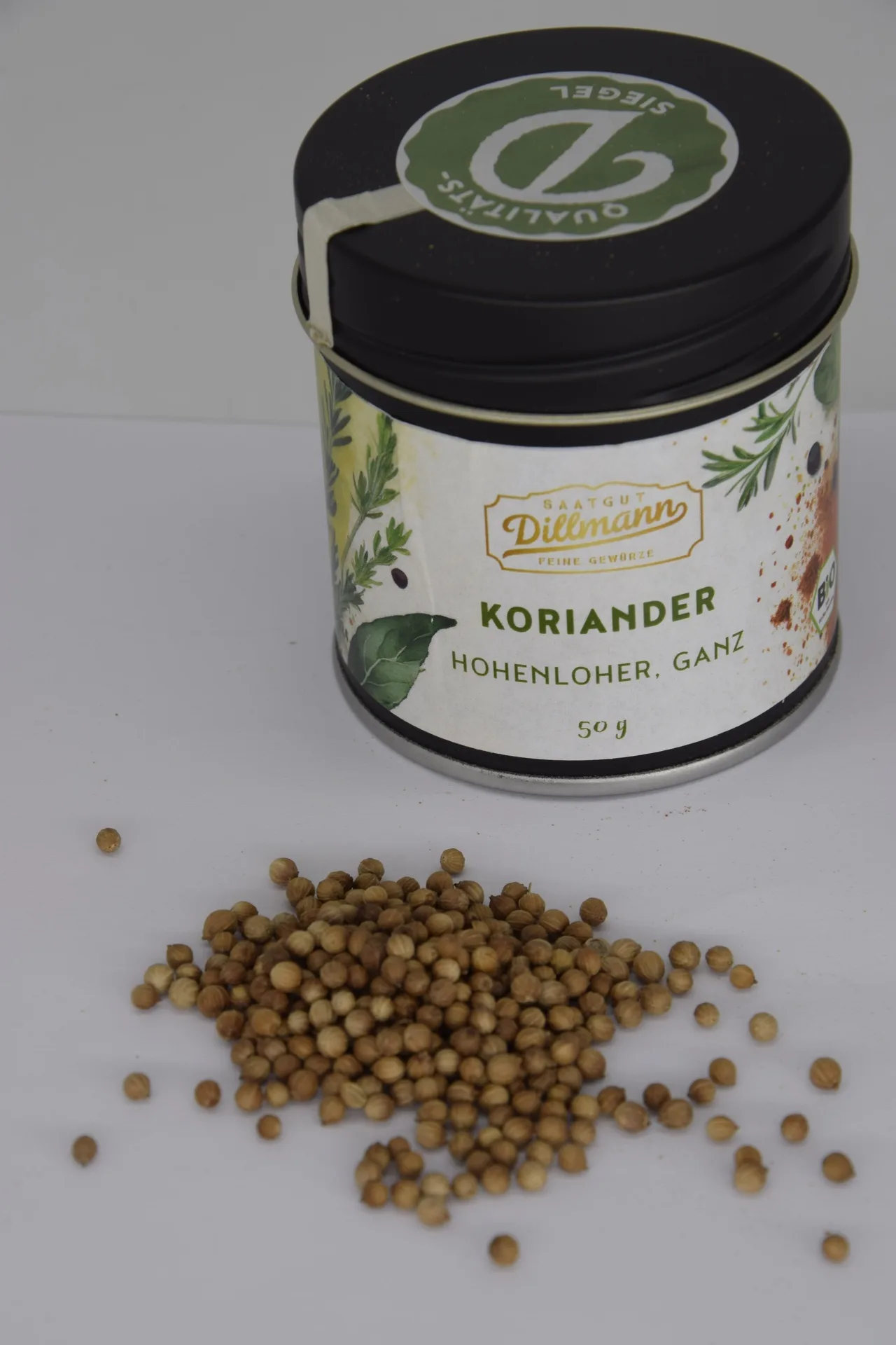 Hohenloher Koriander ganz Bio (Dose) – Bild 2