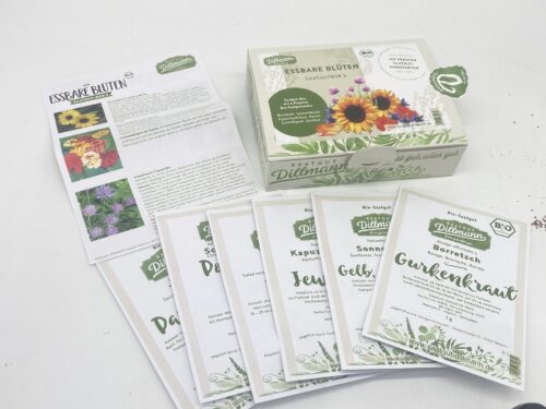 Essbare Blüten Saatgut-Box S Bio (Karton) – Bild 2