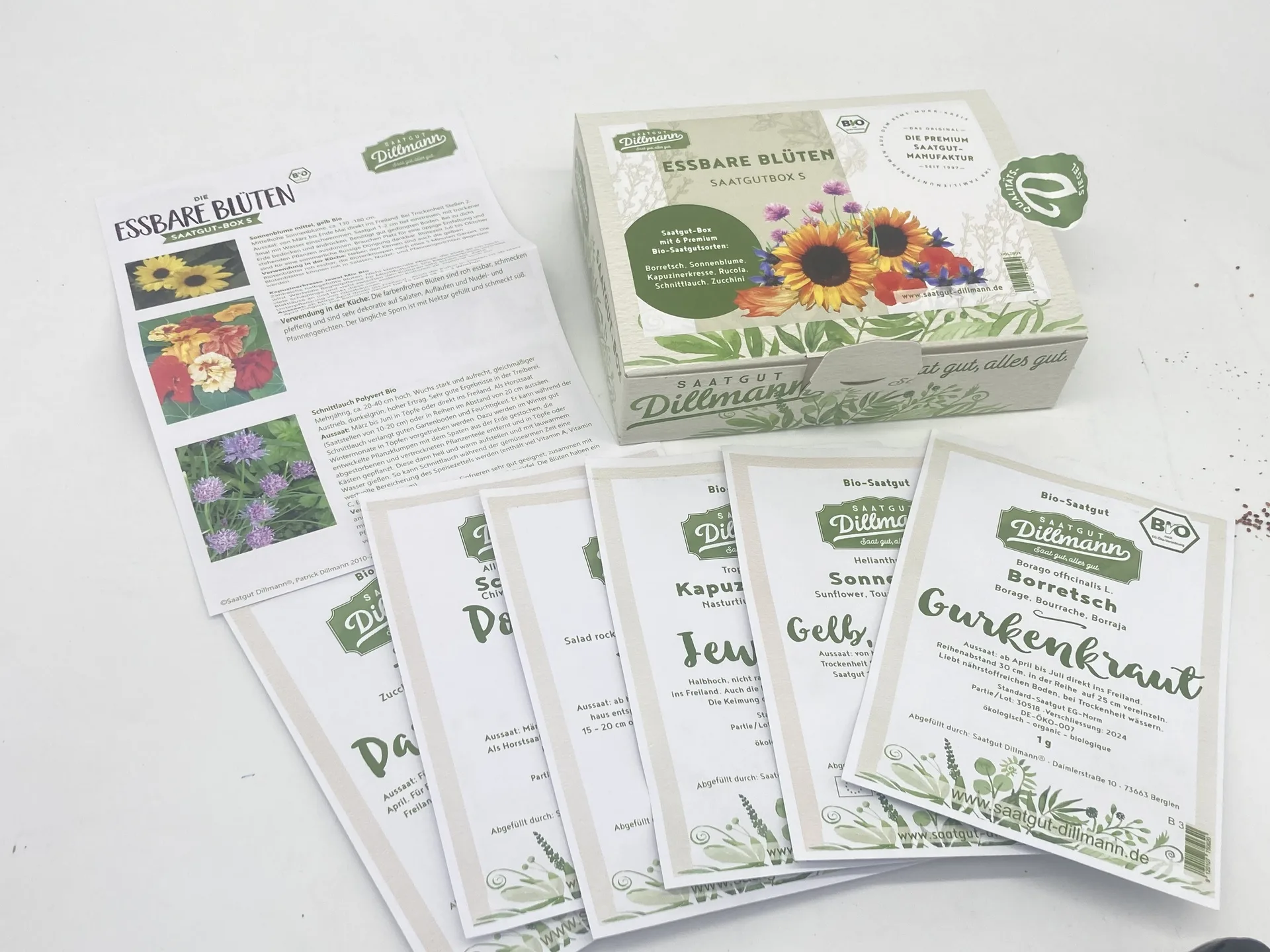 Essbare Blüten Saatgut-Box S Bio (Karton) – Bild 2