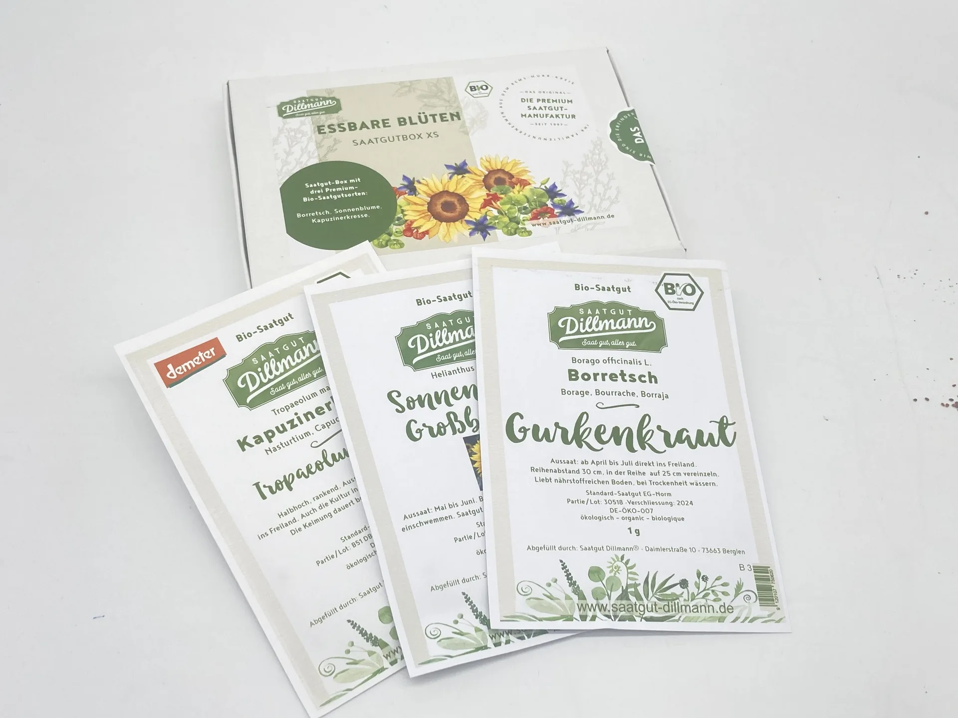 Essbare Blüten Saatgut-Box XS Bio (Karton) – Bild 6