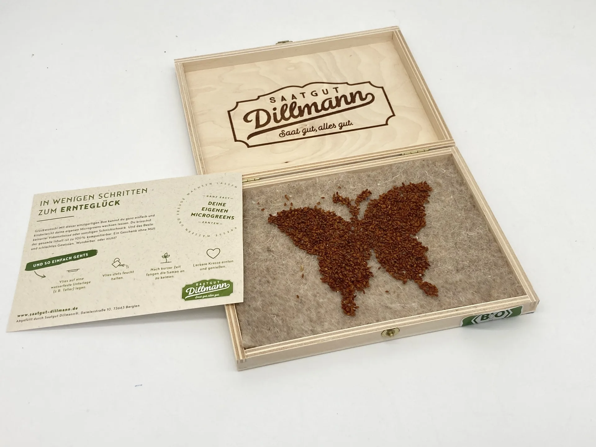 Kresse Box Bio in Schmetterlingsform (Holzbox) – Bild 2