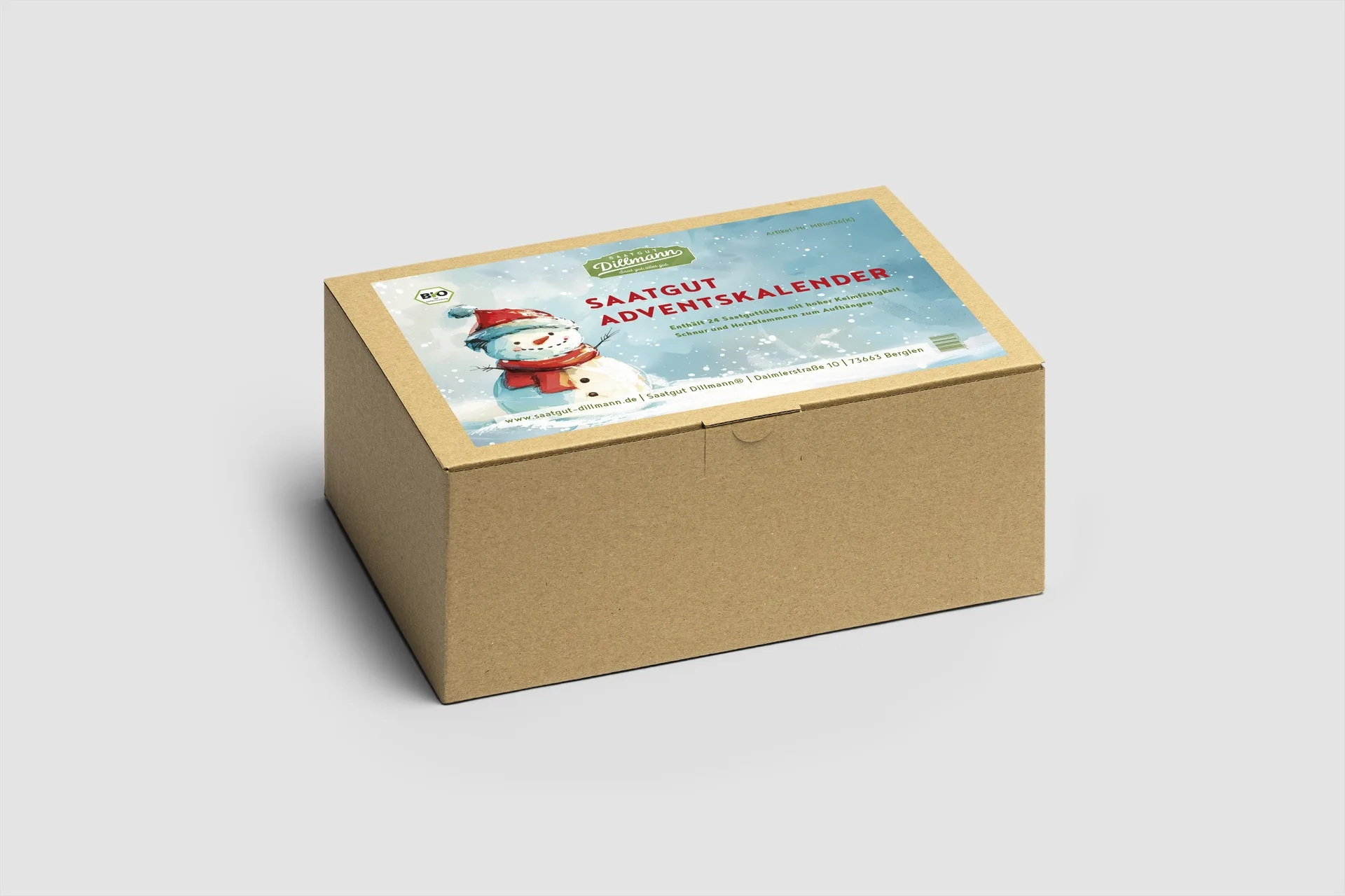 Adventskalender Bio Schneemann (Karton)