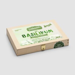 Basilikum Saatgut-Box XS (Holzbox )