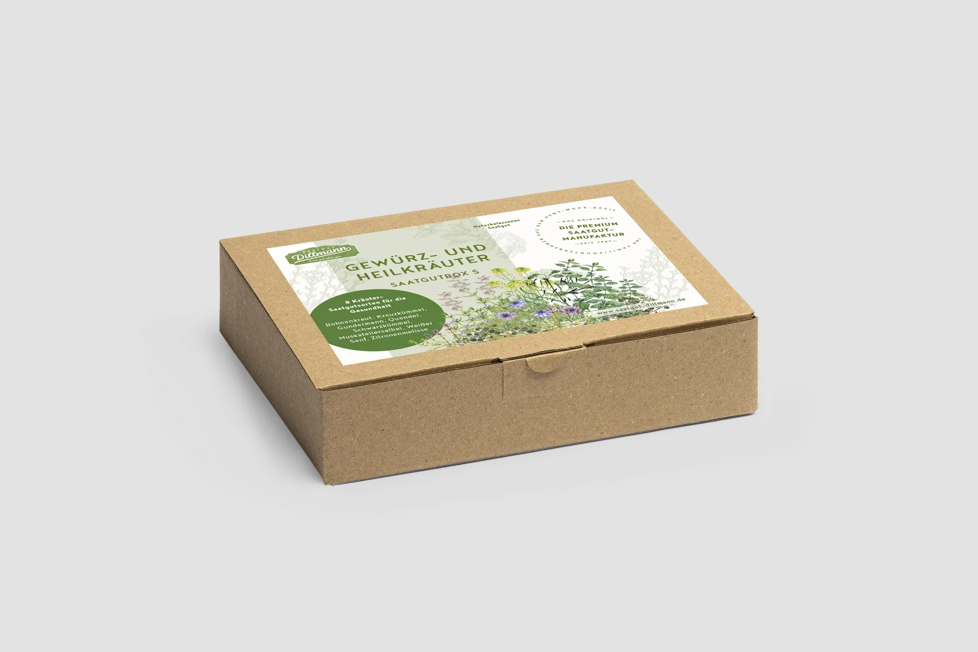 Gewürz- und Heilkräuter Box S (Karton)