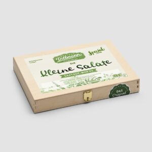 Kleine Salate Saatgut-Box XS (Holzbox)