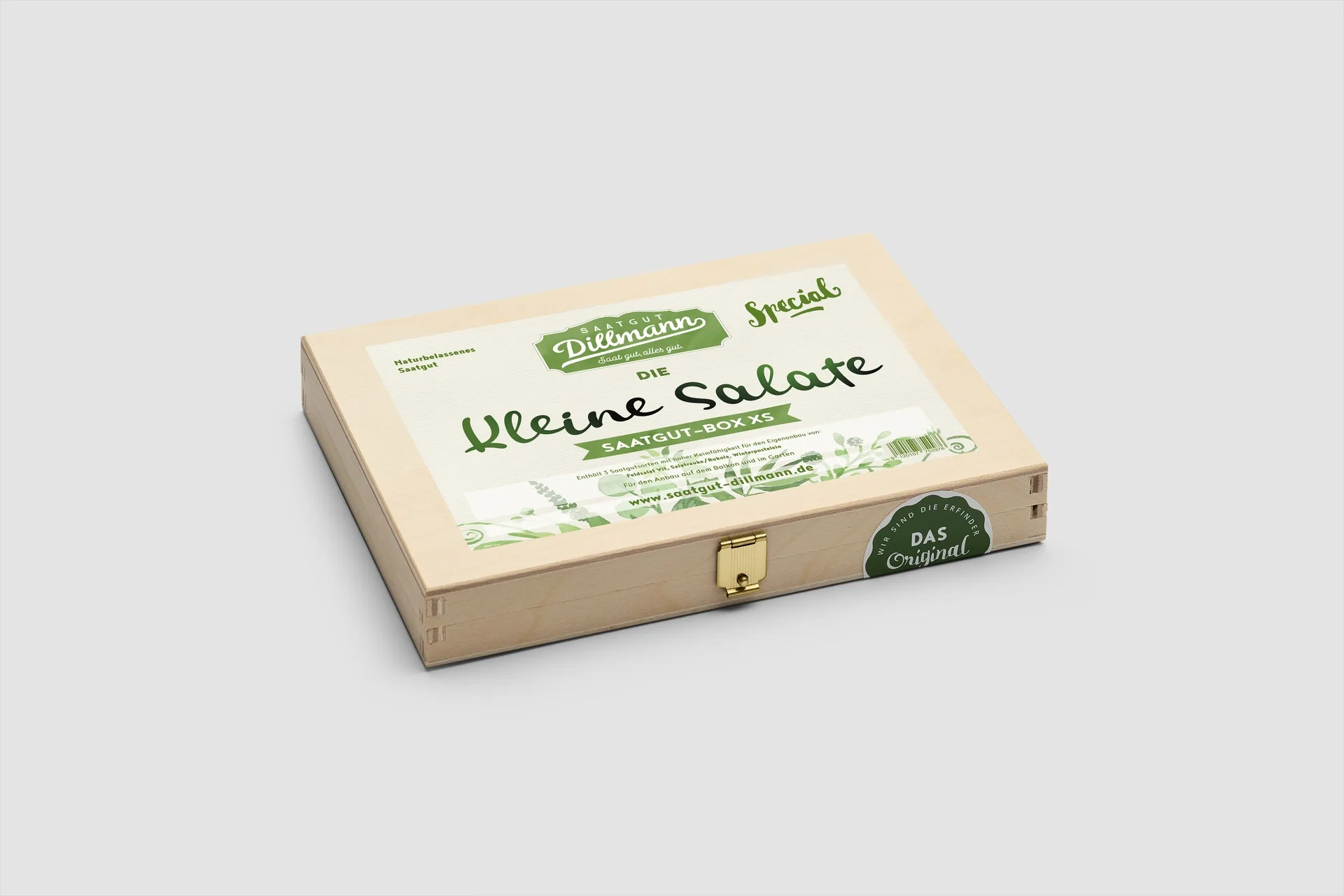 Kleine Salate Saatgut-Box XS (Holzbox)