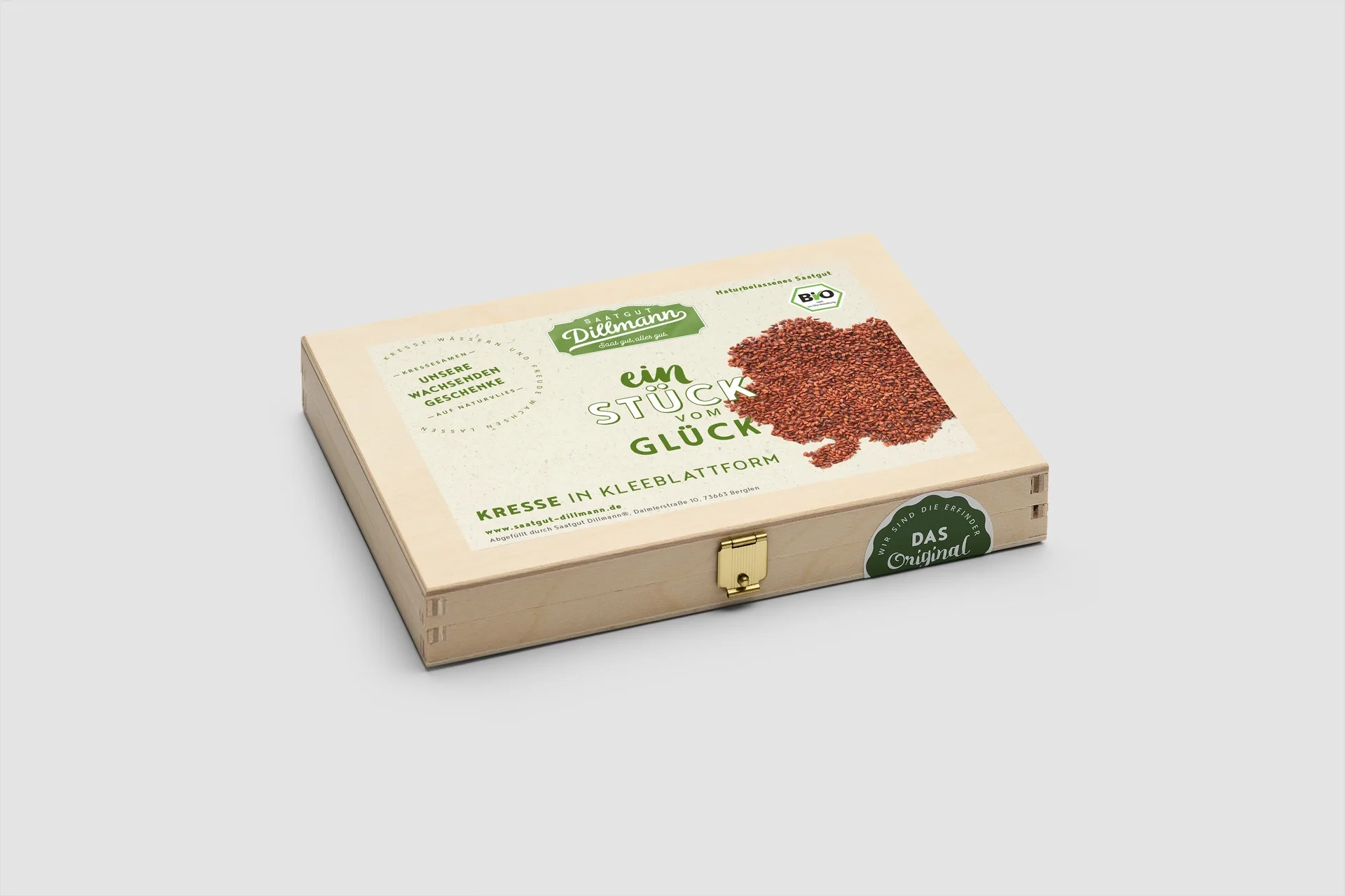 Kresse Box Bio Kleeblatt (Holzbox)