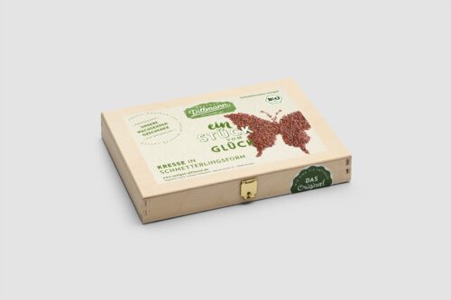 Kresse Box Bio in Schmetterlingsform (Holzbox)