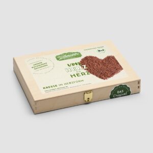 Kresse Box Bio von Herzen vielen Dank (Holzbox)