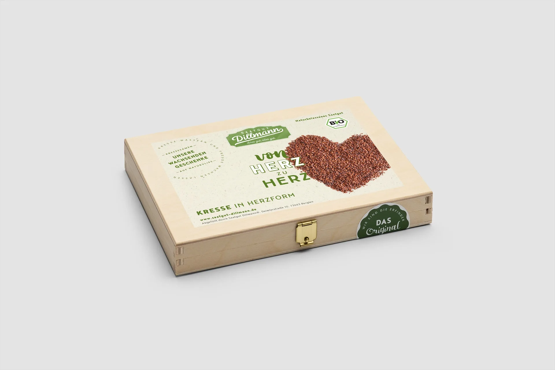 Kresse Box Bio von Herzen vielen Dank (Holzbox)