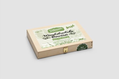 Mittelalterliche Gemüse Saatgut-Box XS (Holzbox)