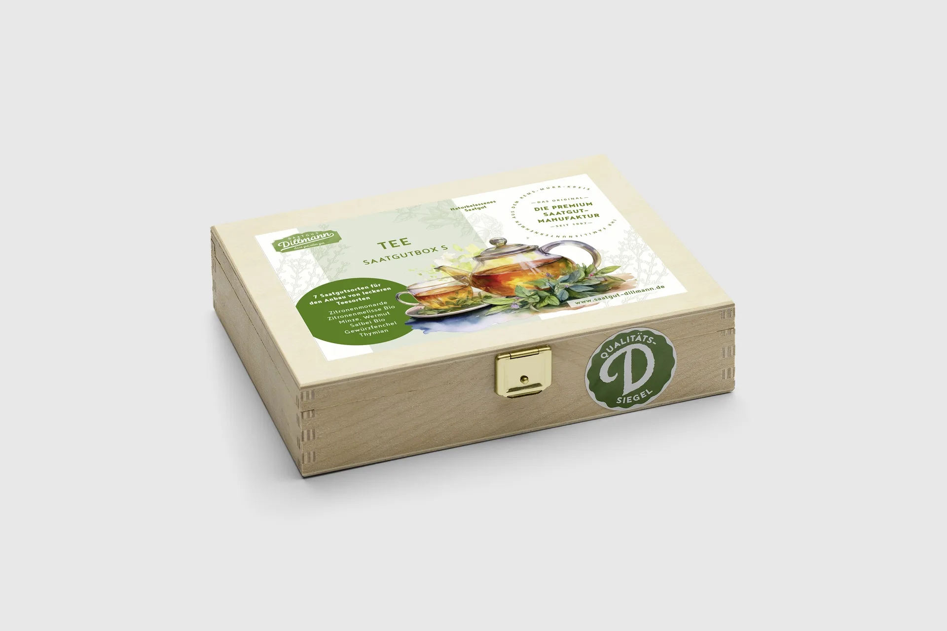 Tee- Saatgut Box S (Holzbox)