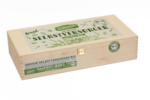 Selbstversorger Saatgut-Box L Bio (Holzbox)