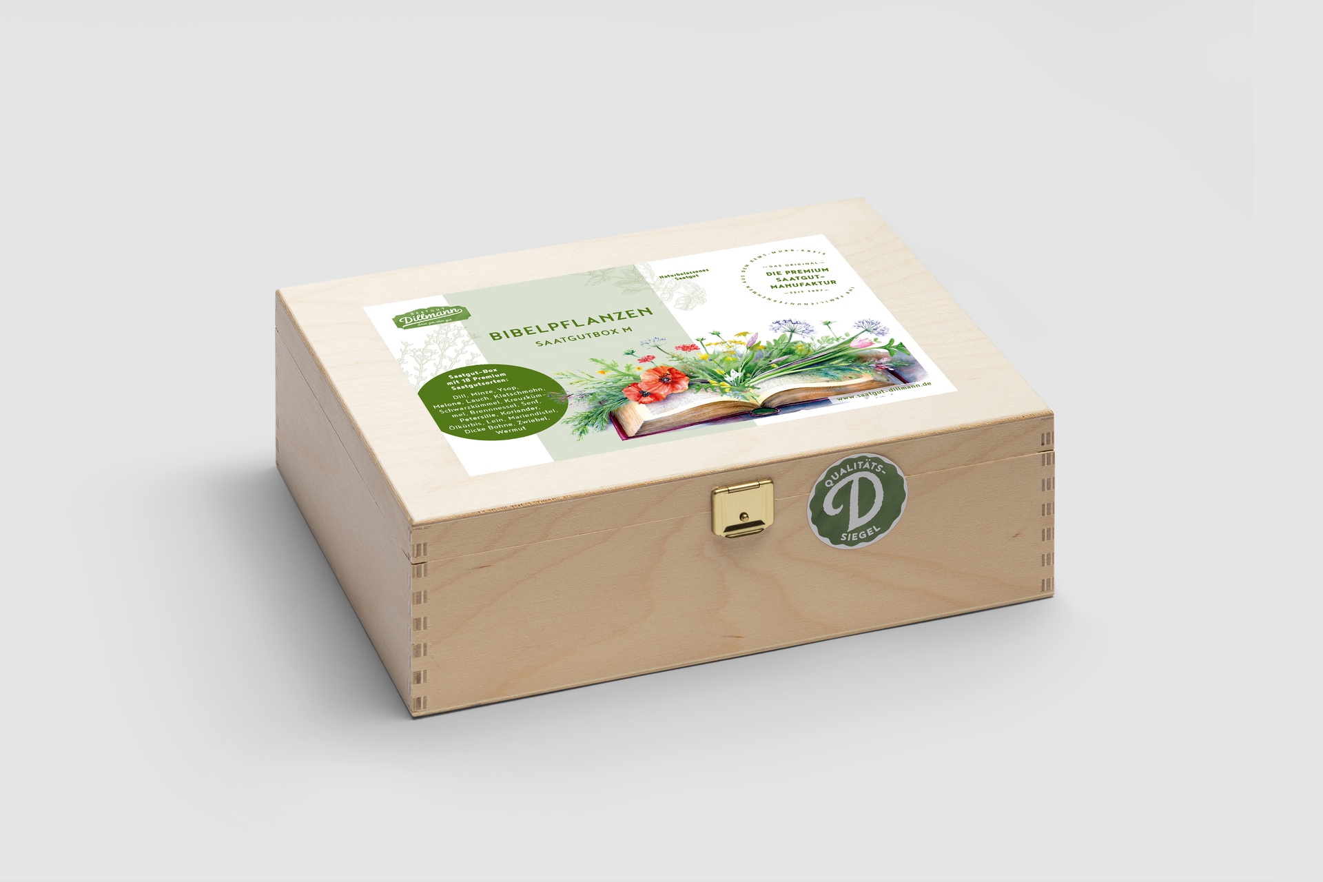 Bibelpflanzen Saatgut-Box M (Holzbox)