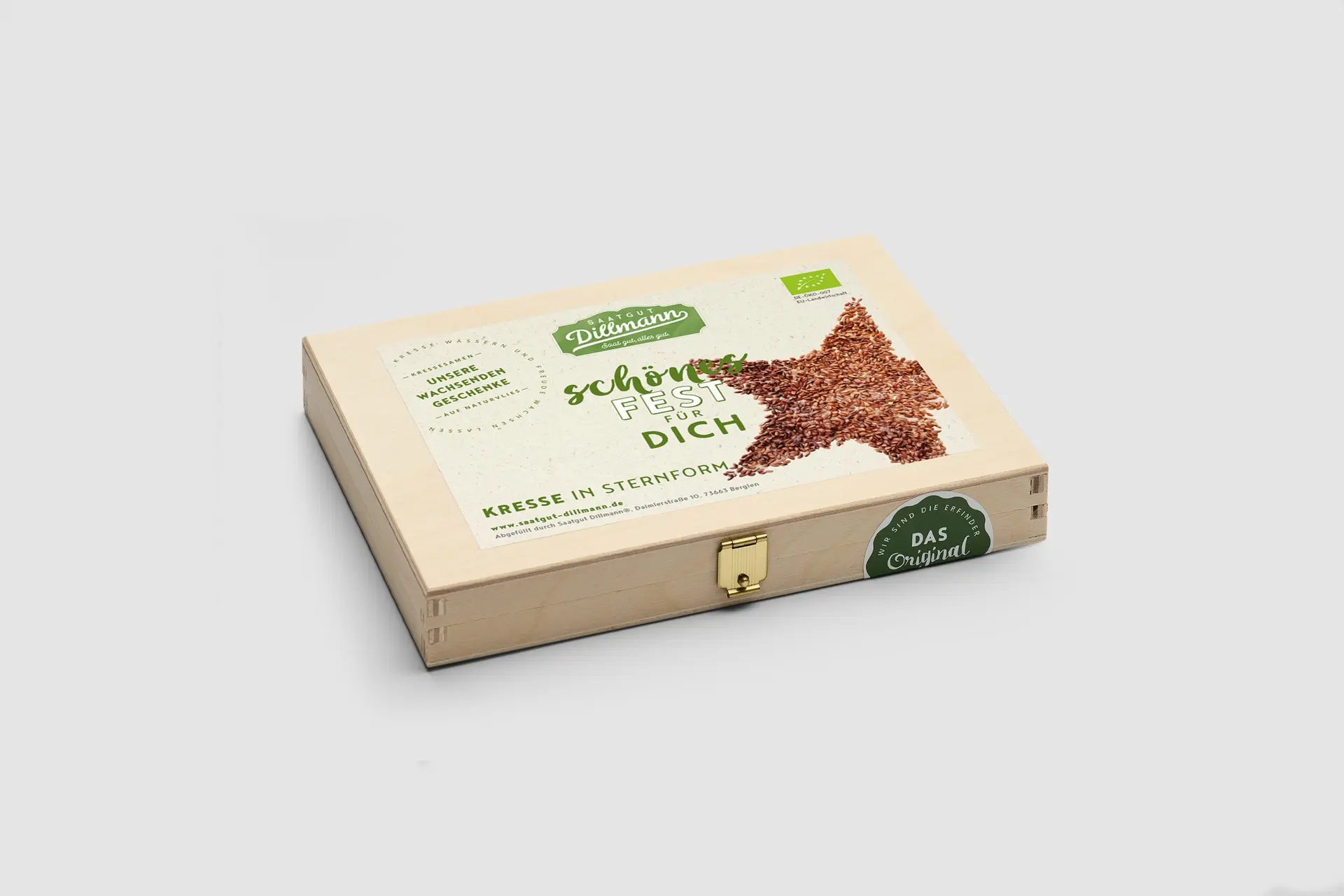 Kresse Box Bio Stern Frohe Weihnachten (Holz)