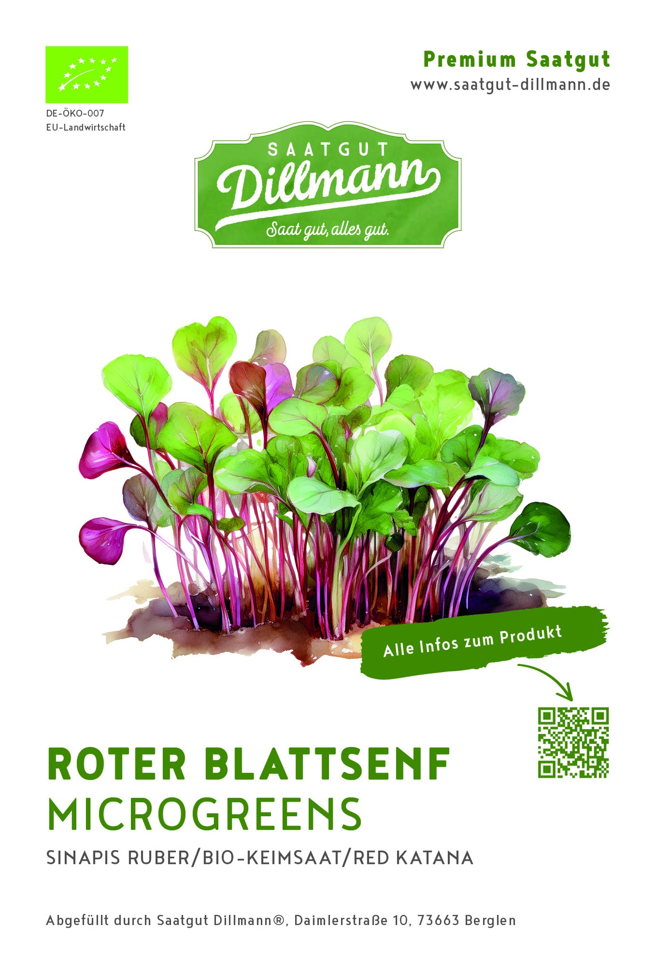 Microgreens Blattsenf Red Katana Bio