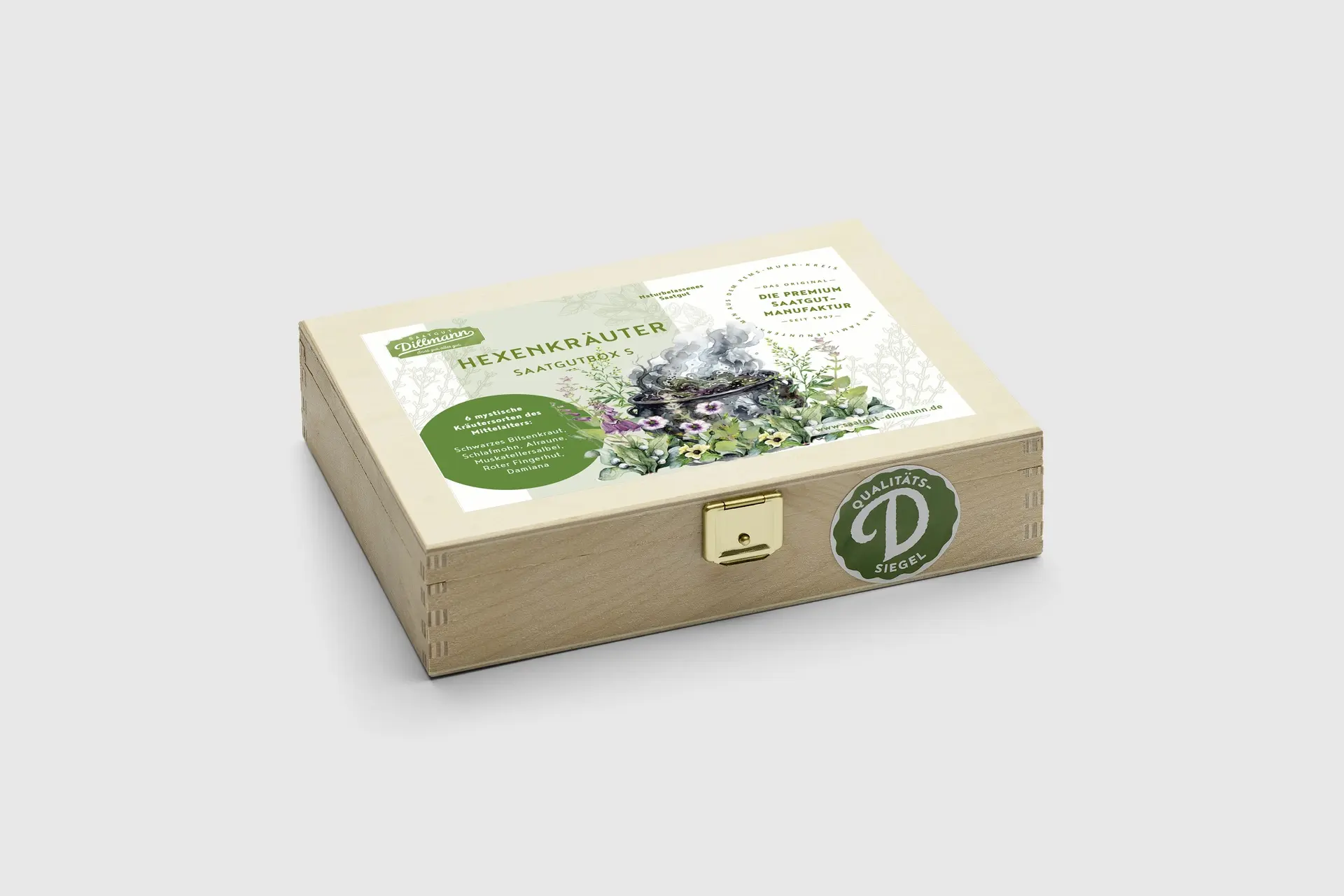 Hexenkräuter Saatgut-Box S (Holzbox)