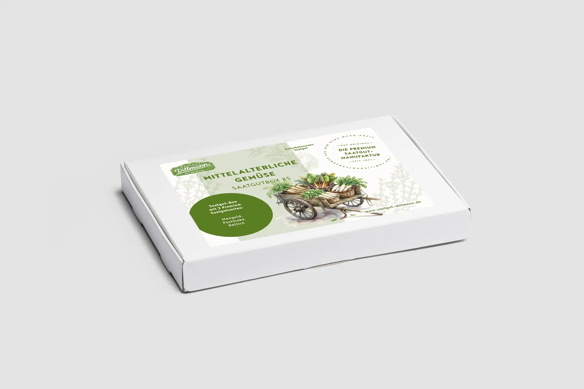 Mittelalterliche Gemüse Saatgut-Box XS (Karton)